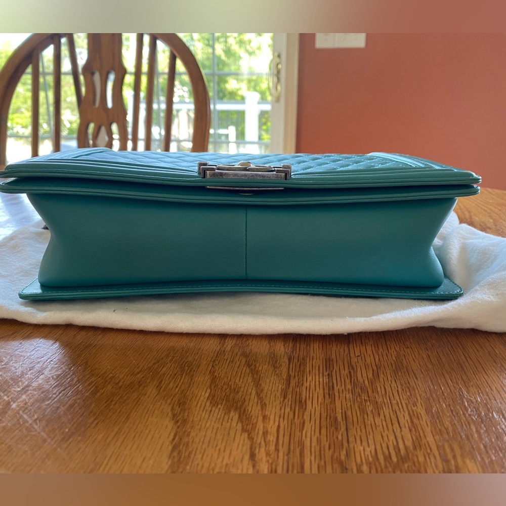 Chanel Blue Quilted Boy Bag - Picture 3 of 12